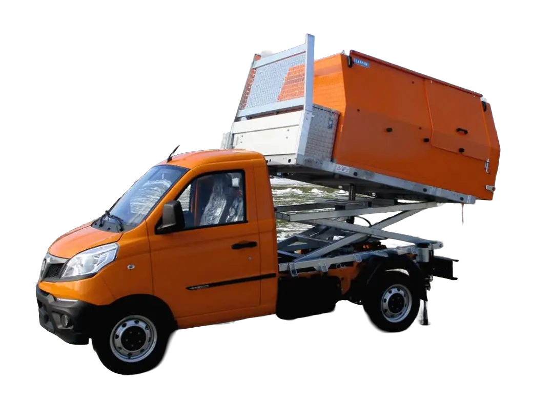 Piaggio Porter NP6: Müllaufbau mit Hochentleerung